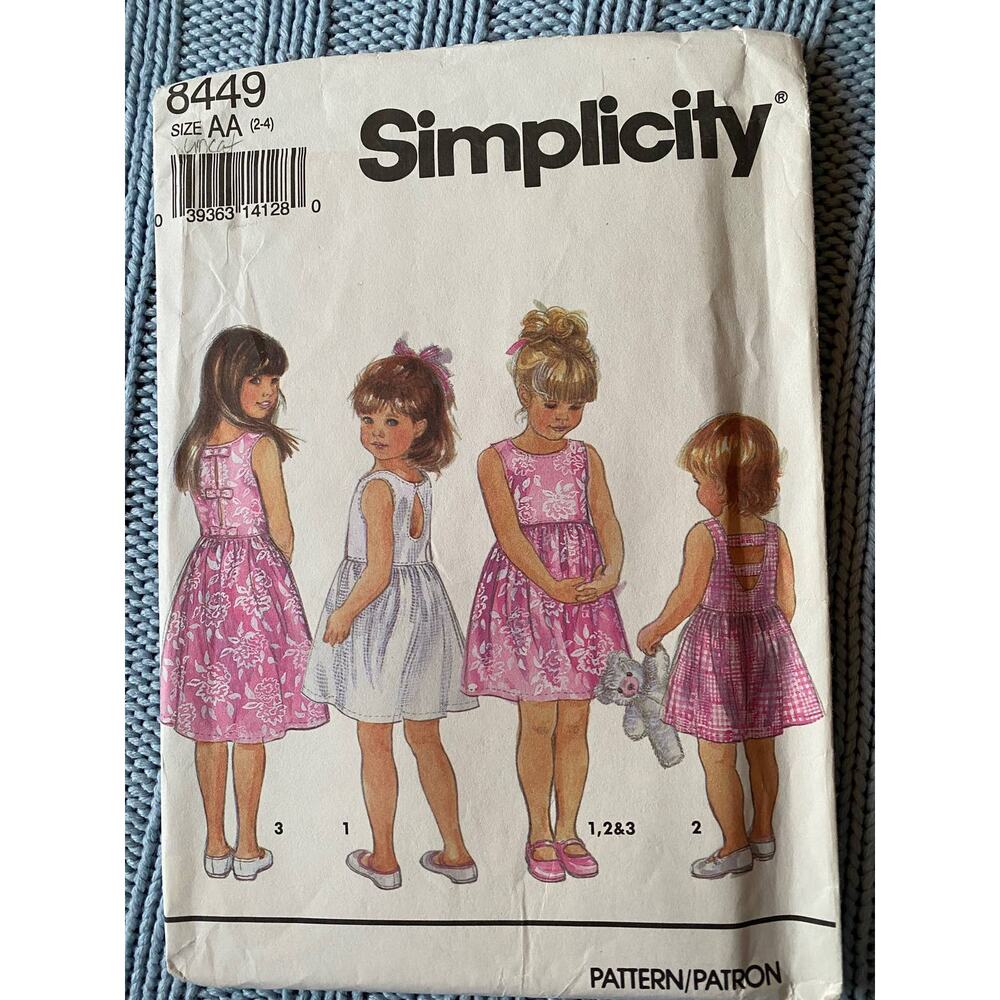 Simplicity 8449 Girls dress pattern